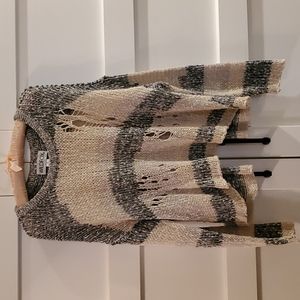 Wildfox Distressed Split Back Sweater